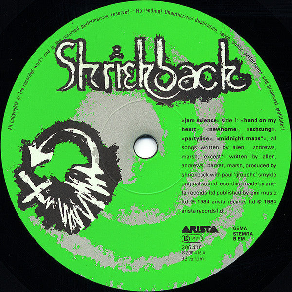 Shriekback : Jam Science (LP, Album)