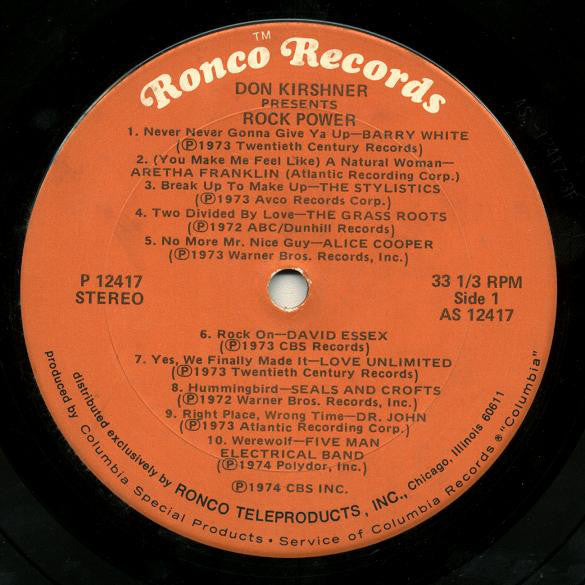 Various : Rock Power (LP,Compilation)
