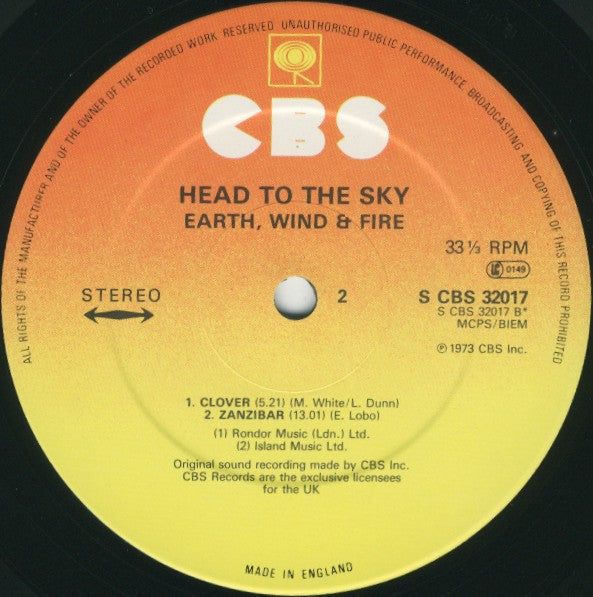 Earth, Wind & Fire - Head To The Sky (LP, Album, RE) - De Platen Aap – Vinylwinkel in Brielle & online webshop voor muziekliefhebbers