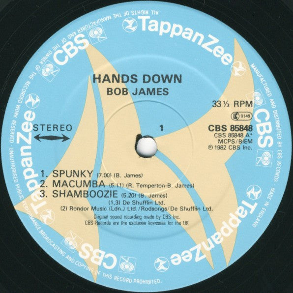 Bob James : Hands Down (LP, Album, Gat)