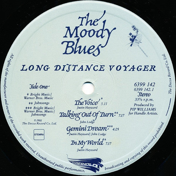 Moody Blues, The : Long Distance Voyager (LP,Album)