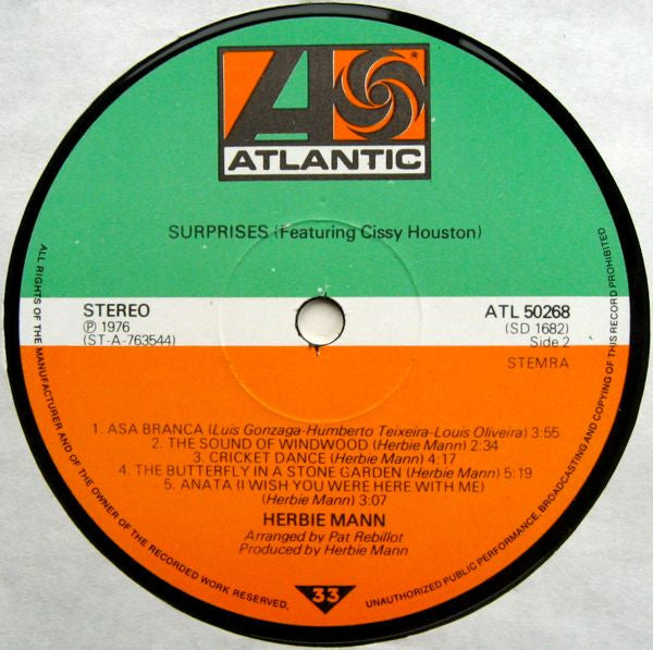 Herbie Mann Featuring Cissy Houston : Surprises (LP, Album)