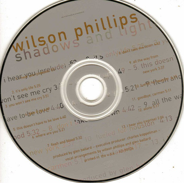 Wilson Phillips - Shadows And Light (CD, Album) - De Platen Aap – Vinylwinkel in Brielle & online webshop voor muziekliefhebbers