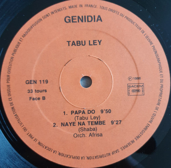 Tabu Ley* : Sacramento Avec Canta Nyboma (LP)