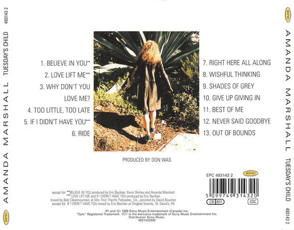 Amanda Marshall : Tuesday's Child (CD, Album)