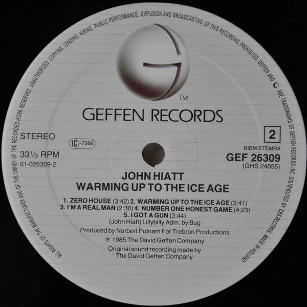 John Hiatt : Warming Up To The Ice Age (LP, Album)
