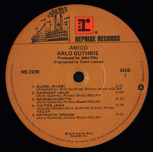 Arlo Guthrie : Amigo (LP, Album, Los)
