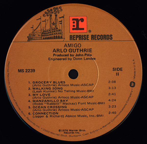 Arlo Guthrie : Amigo (LP, Album, Los)