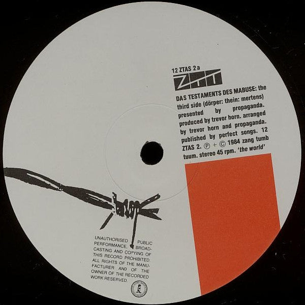 Propaganda : Dr. Mabuse (13th Life Mix) (12", Who)
