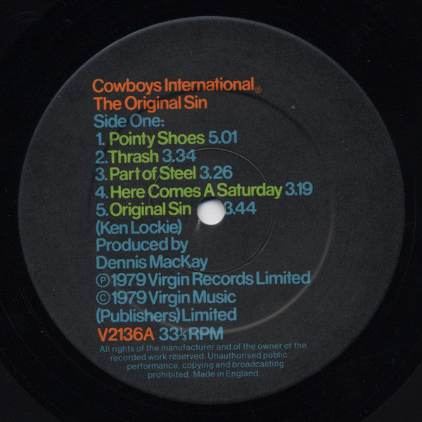 Cowboys International ®* : The Original Sin (LP, Album, Thi)