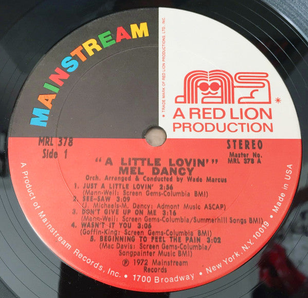 Mel Dancy : A Little Lovin' (LP, Album)