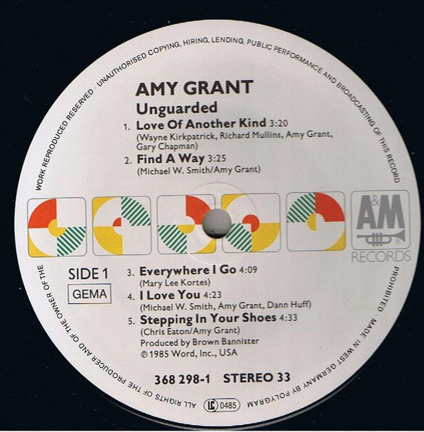 Amy Grant : Unguarded (LP, Album)