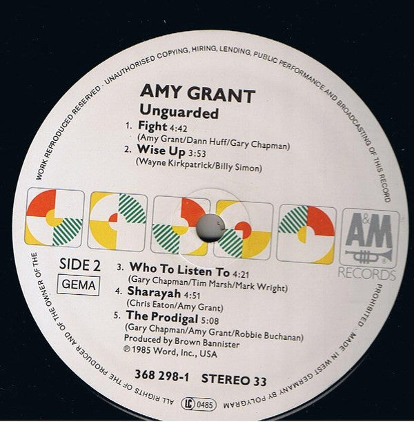 Amy Grant : Unguarded (LP, Album)