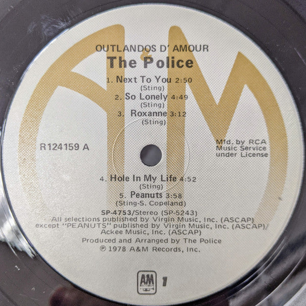 The Police : Outlandos D'Amour (LP, Album, Club, Red)