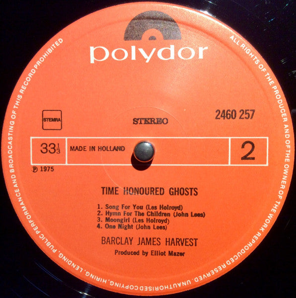 Barclay James Harvest : Time Honoured Ghosts (LP, Album, Gat)