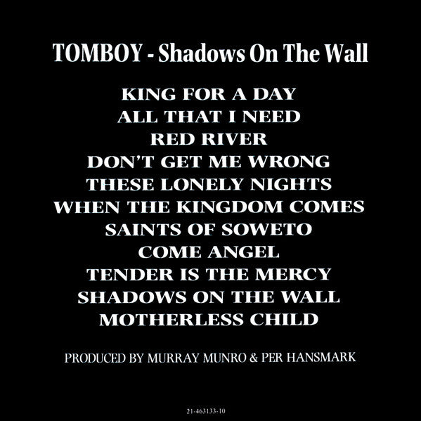 Tomboy - Shadows On The Wall (CD, Album) - De Platen Aap – Vinylwinkel in Brielle & online webshop voor muziekliefhebbers