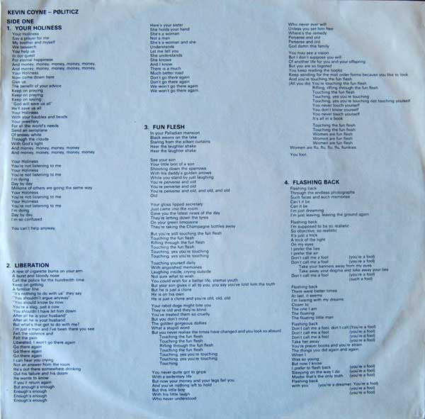 Kevin Coyne : Pøliticz (LP, Album)