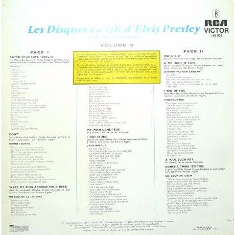 Elvis Presley : Elvis' Gold Records - Volume 2 (LP, Comp, RE)