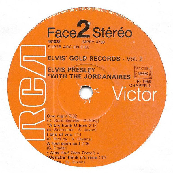 Elvis Presley : Elvis' Gold Records - Volume 2 (LP, Comp, RE)