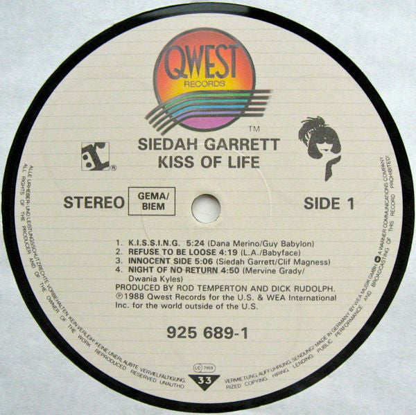 Siedah Garrett : Kiss Of Life (LP,Album)