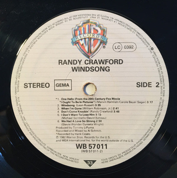 Randy Crawford : Windsong (LP,Album)