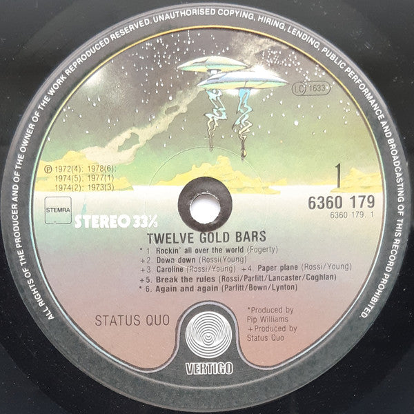 Status Quo : 12 Gold Bars (LP,Compilation)