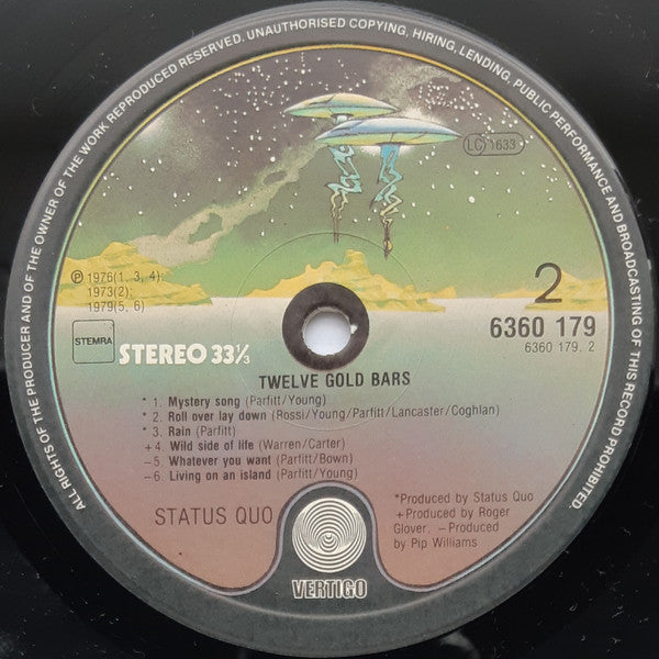 Status Quo : 12 Gold Bars (LP,Compilation)