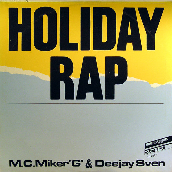 MC Miker G. & DJ Sven : Holiday Rap (12", Single)
