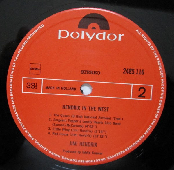 Jimi Hendrix : Hendrix In The West (LP, Album, RE)