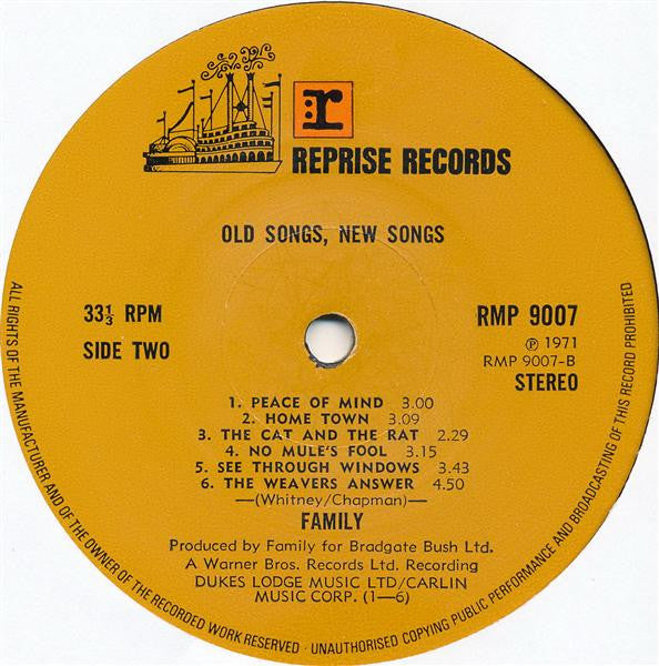 Family (6) : Old Songs, New Songs (LP, Comp)