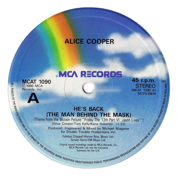 Alice Cooper - He's Back (The Man Behind The Mask) (12") - De Platen Aap – Vinylwinkel in Brielle & online webshop voor muziekliefhebbers