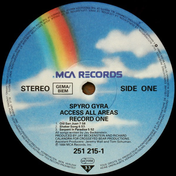 Spyro Gyra : Access All Areas (2xLP, Album, Gat)