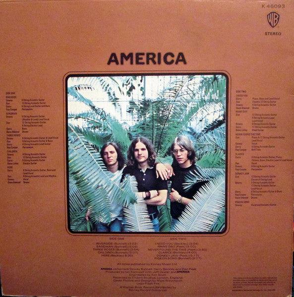 America (2) : America (LP, Album)