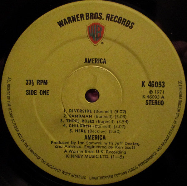 America (2) : America (LP, Album)