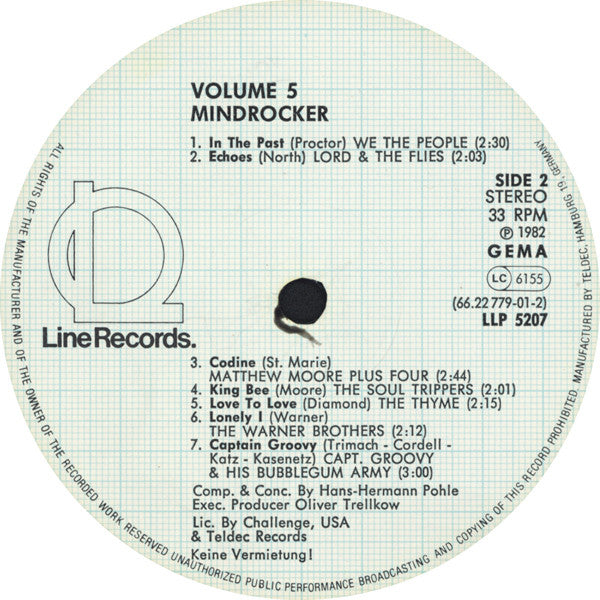 Various : Mindrocker Volume 5 (An Anthology Of US-Punk From The Sixties) (LP, Comp)