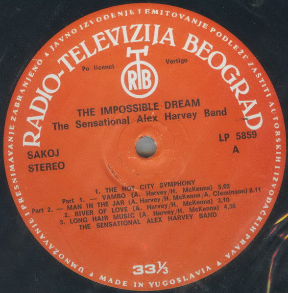 The Sensational Alex Harvey Band : The Impossible Dream (LP, Album)