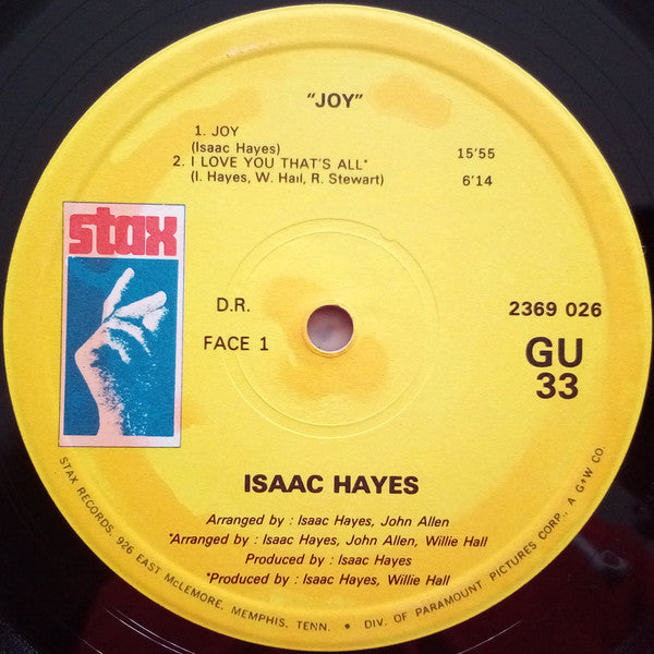 Isaac Hayes : Joy (LP, Album)