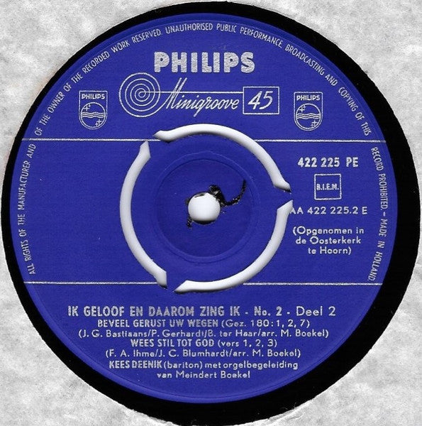 Kees Deenik - Ik Geloof En Daarom Zing Ik No. 2 (7", Single) - De Platen Aap – Vinylwinkel in Brielle & online webshop voor muziekliefhebbers