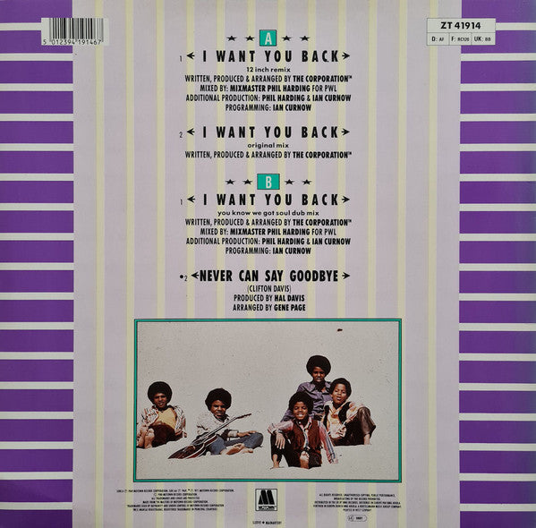 Michael Jackson With The Jackson 5 - I Want You Back - '88 Remix (12", Single) - De Platen Aap – Vinylwinkel in Brielle & online webshop voor muziekliefhebbers