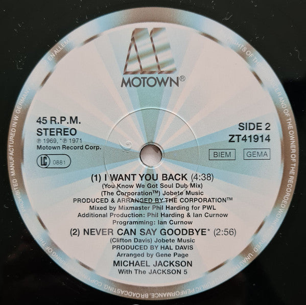 Michael Jackson With The Jackson 5 - I Want You Back - '88 Remix (12", Single) - De Platen Aap – Vinylwinkel in Brielle & online webshop voor muziekliefhebbers