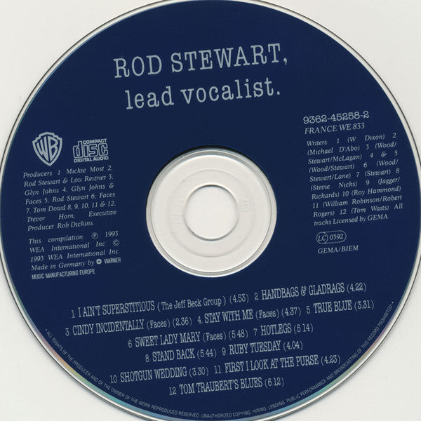 Rod Stewart - Lead Vocalist (CD, Comp) - De Platen Aap – Vinylwinkel in Brielle & online webshop voor muziekliefhebbers
