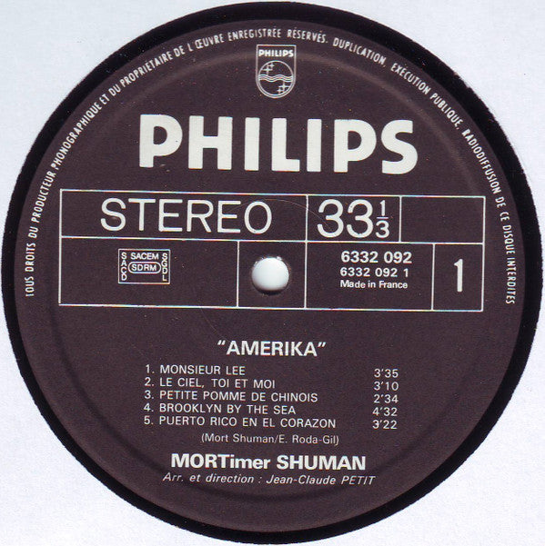 Mort Shuman : Amerika (LP,Album)