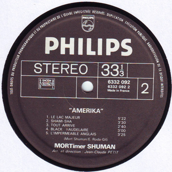 Mort Shuman : Amerika (LP,Album)