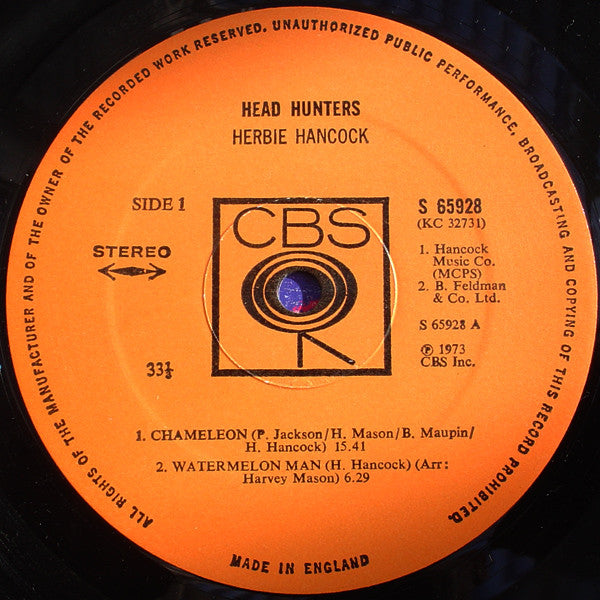 Herbie Hancock : Head Hunters (LP, Album)