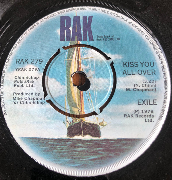 Exile (7) : Kiss You All Over (7", Single, 4 P)