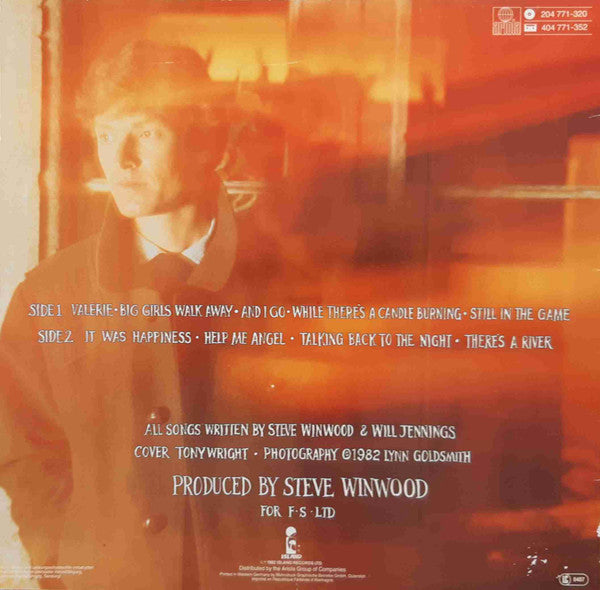 Steve Winwood : Talking Back To The Night (LP, Album)
