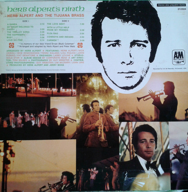 Herb Alpert & The Tijuana Brass : Herb Alpert's Ninth (LP,Album,Stereo)