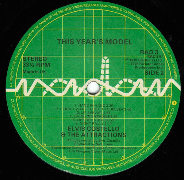 Elvis Costello & The Attractions - This Year's Model (LP, Album) - De Platen Aap – Vinylwinkel in Brielle & online webshop voor muziekliefhebbers