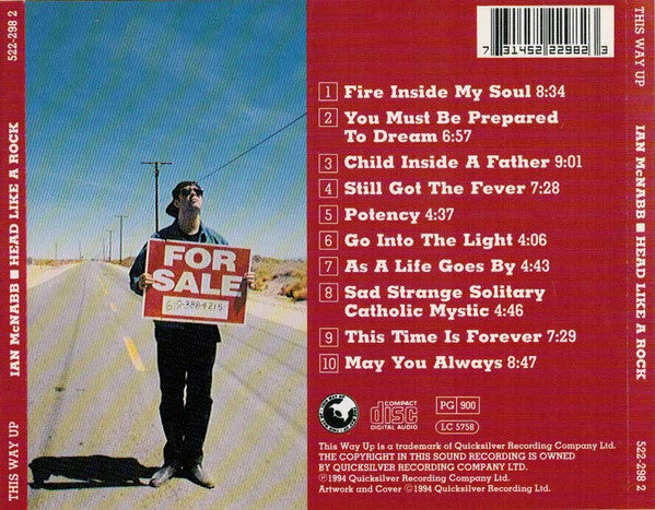 Ian McNabb : Head Like A Rock (CD, Album, PMD)