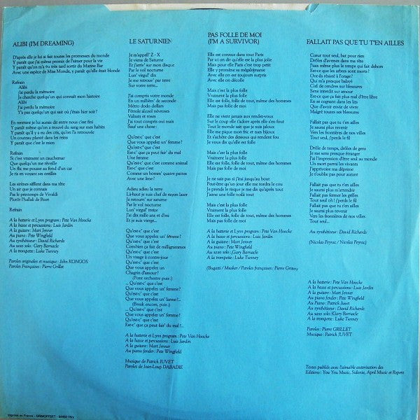 Patrick Juvet : Rêves Immoraux (LP,Album)